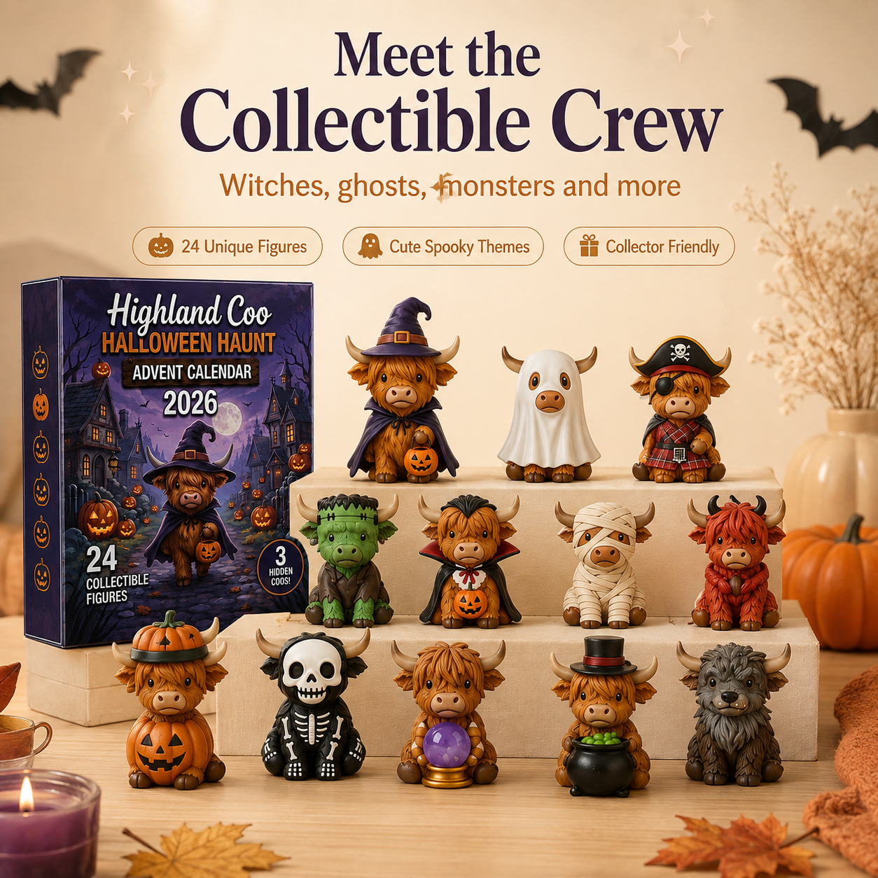 Halloween Highland Coo collectible character collection
