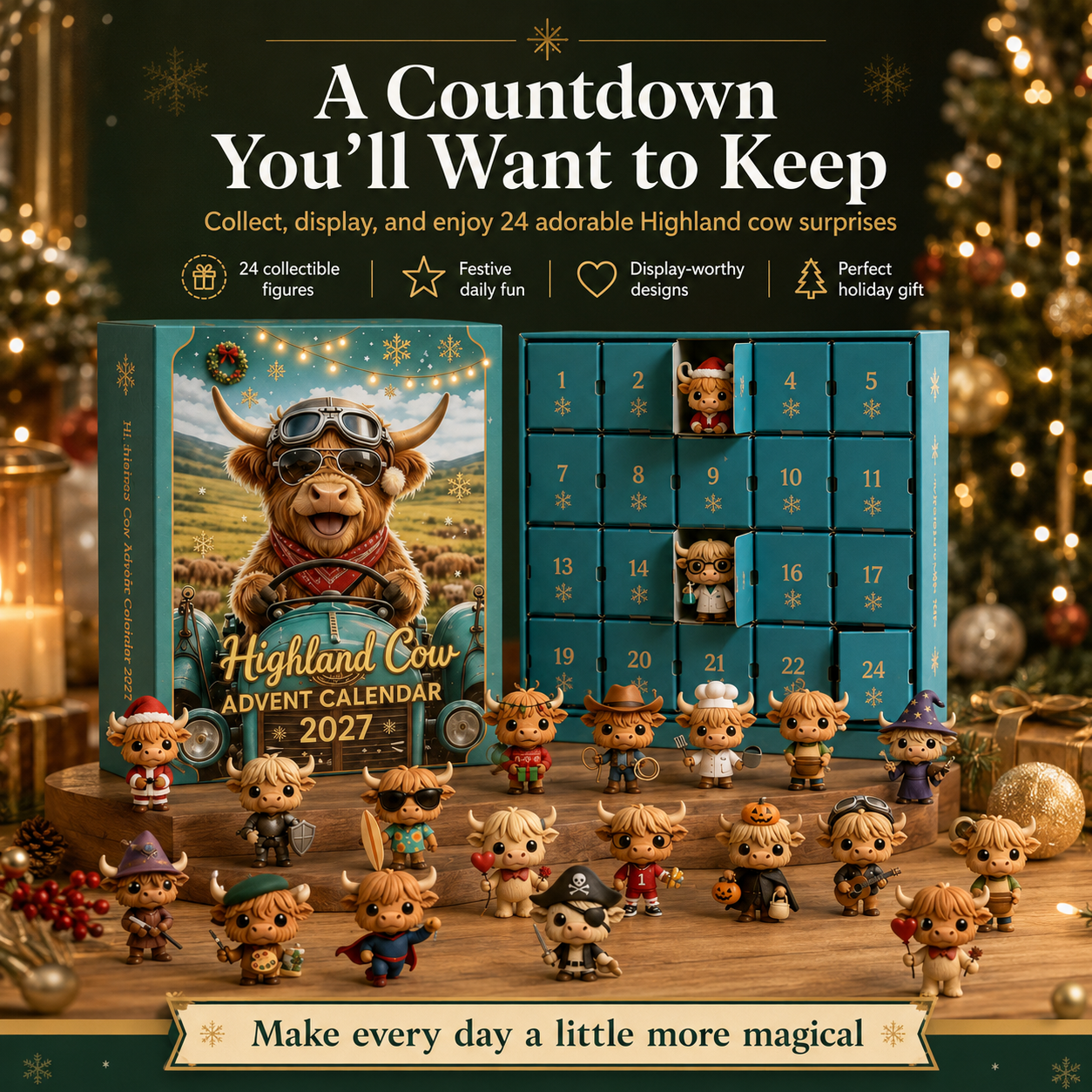 Complete Highland Cow Advent Calendar collection